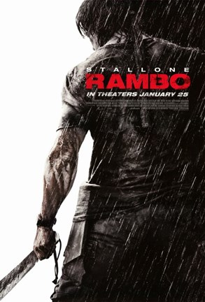 Framed Rambo - Rain Print