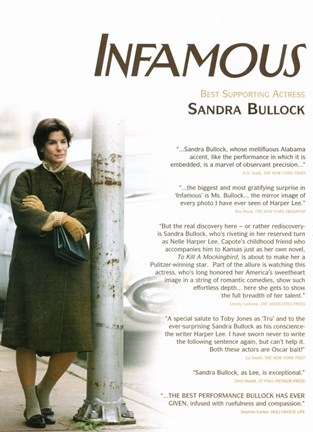 Framed Infamous Sandra Bullock Print