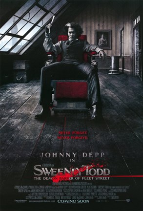 Framed Sweeney Todd Barber in Chair Print