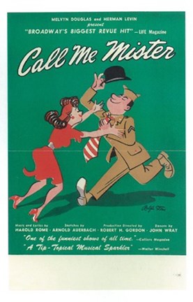 Framed Call Me Mister (Broadway) Print