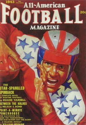 Framed All-American Football Magazine (Pulp) Print