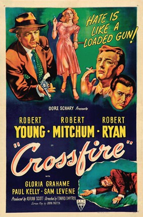 Framed Crossfire Movie 1947 Print