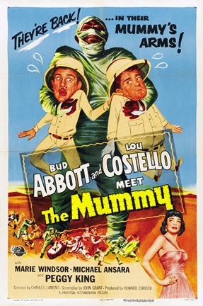 Framed Abbott and Costello Meet the Mummy, c.1955 Print
