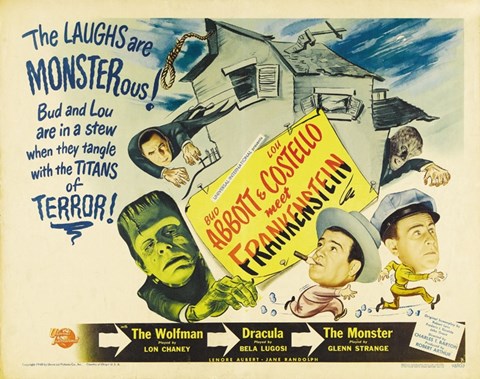Framed Bud Abbott and Lou Costello Meet Frankenstein, c.1948 Print
