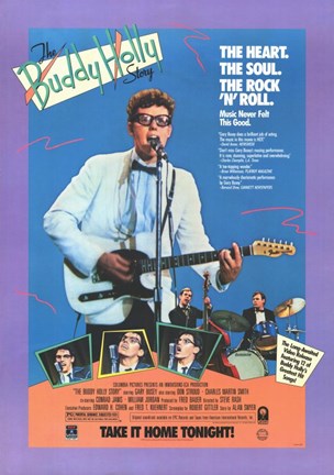 Framed Buddy Holly Story Heart, Soul of Rock N Roll Print