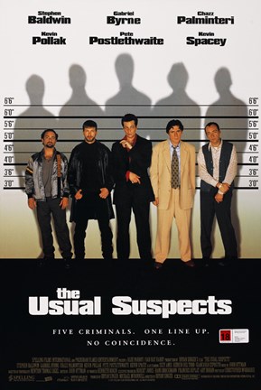 Framed Usual Suspects - movie poster Print