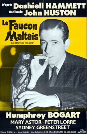 Framed Maltese Falcon Le Faucon Maltais Print