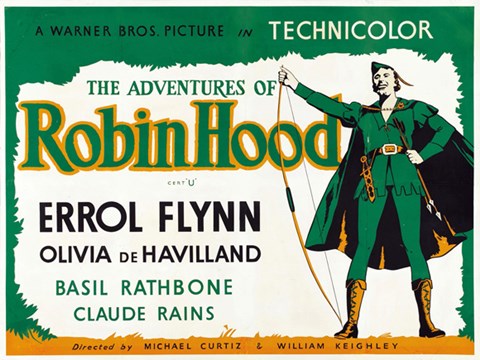 Framed Adventures of Robin Hood Green Horizontal Print