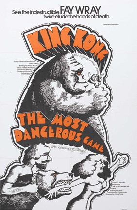 Framed Most Dangerous Game King Kong Print