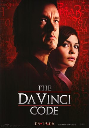 Framed Da Vinci Code Cast Red Print