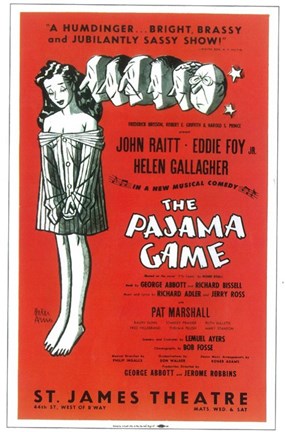 Framed (Broadway) Pajama Game Print