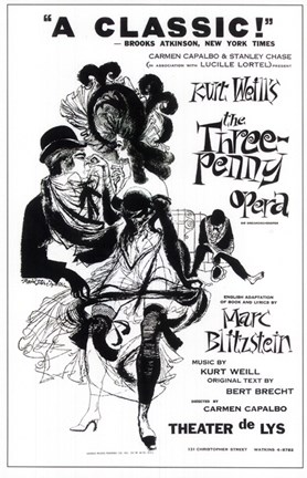 Framed (Broadway) Three Penny Opera Print