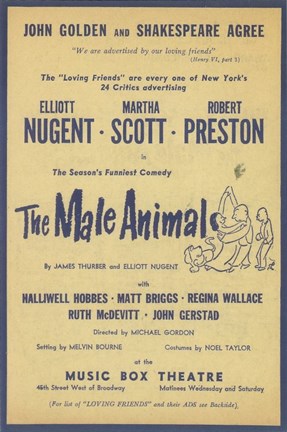 Framed (Broadway) Male Animal Print