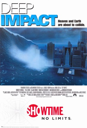Framed Deep Impact Film The City View Print