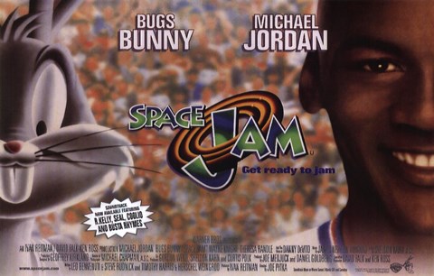 Framed Space Jam - Bugs and Michael Print