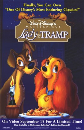 Framed Lady and the Tramp Enduring Classic Print