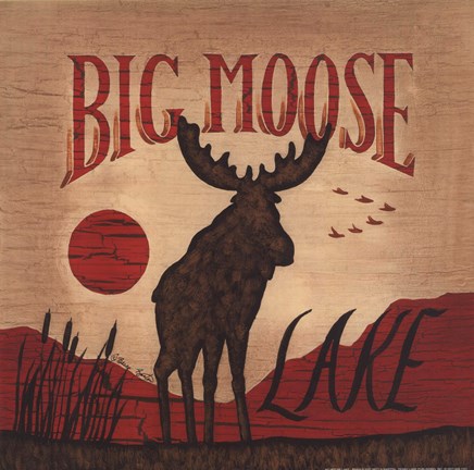 Framed Big Moose Lake Print