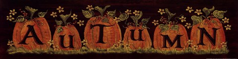 Framed Autumn Pumpkins Print