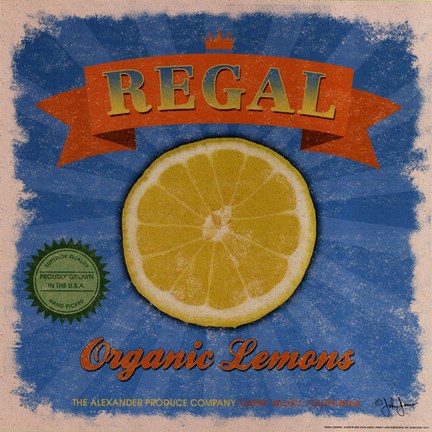 Framed Regal Lemons Print