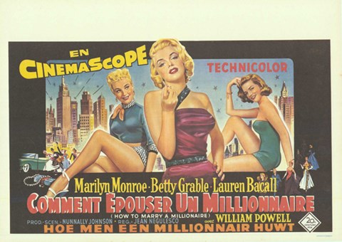 Framed How to Marry a Millionaire Multilingual Print