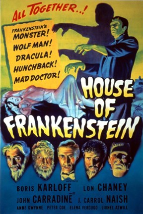 Framed House of Frankenstein Print