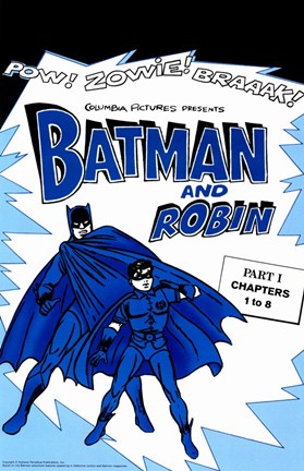 Framed Batman and Robin Blue Print