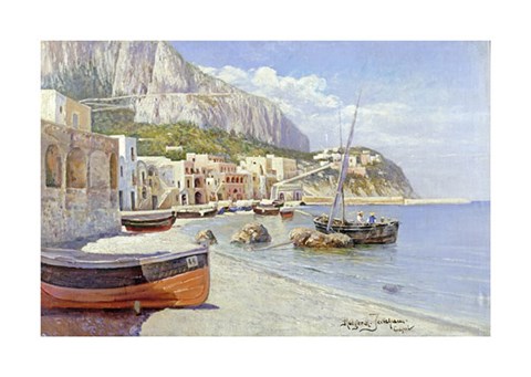Framed Marina Grande, Capri Print