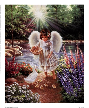 Framed Angel&#39;s Charity Print