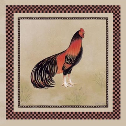 Framed French Rooster I Print