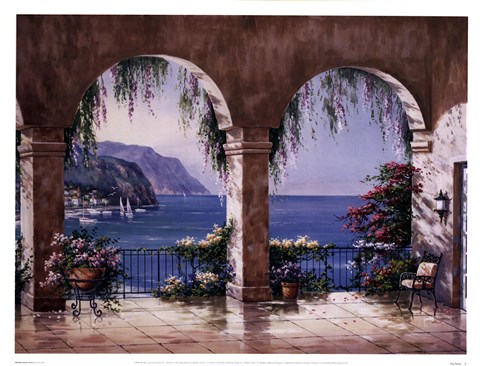Framed Mediterranean Arch Print