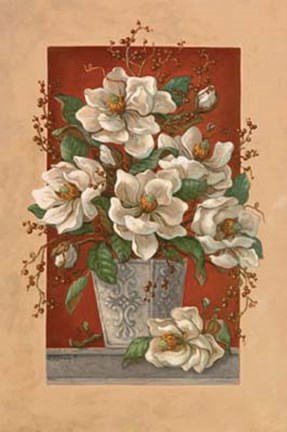 Framed Magnolias En Rouge Print