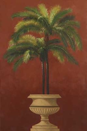 Framed Potted Palm Red III Print