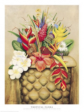 Framed Tropical Flora Print
