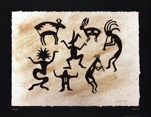 Framed Petroglyph I Print