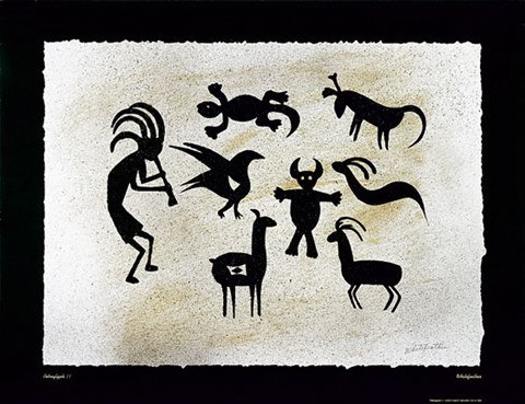 Framed Petroglyph II Print