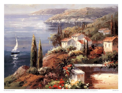 Framed Mediterranean Vista Print