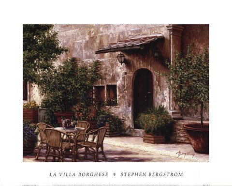 Framed La Villa Borghese Print