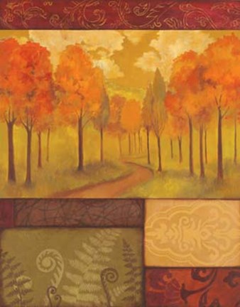 Framed Autumn Tapestry I Print