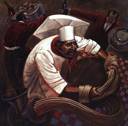 Framed Chefs in Motion III Print