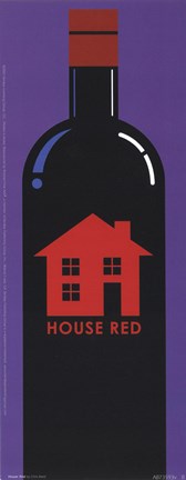 Framed House Red Print