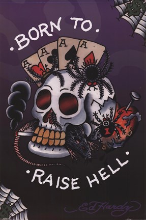 Framed Born to Raise Hell Print