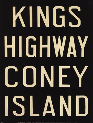 Framed Kings Hwy/Coney Island Print
