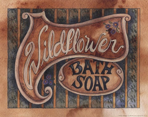 Framed Wildflower Bath Soap Print