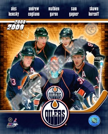 Framed 2008-09 Edmonton Oilers Team Composite Print