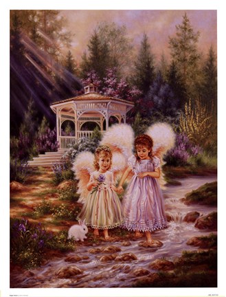 Framed Angel Sisters Print