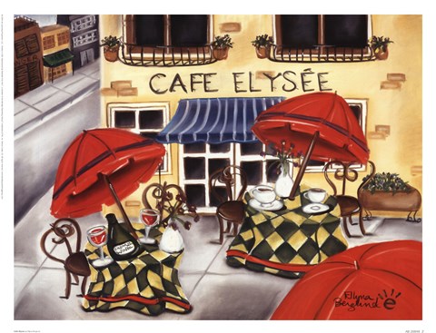 Framed Cafe Elysee Print