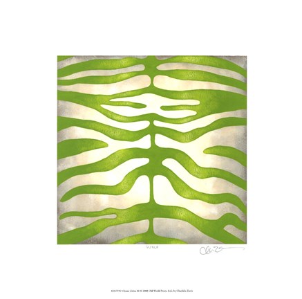 Framed Vibrant Zebra III Print