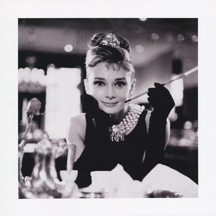 Framed Audrey Hepburn B &amp; W Print