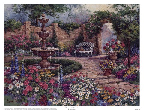 Framed Tranquil Garden Print