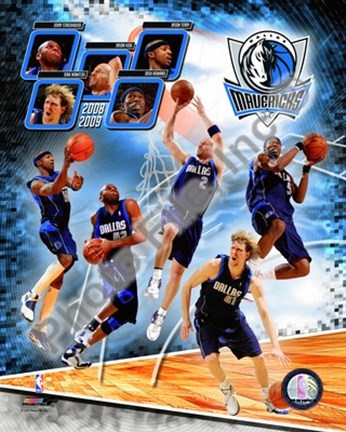 Framed 2008-09 Dallas Mavericks Team Composite Print